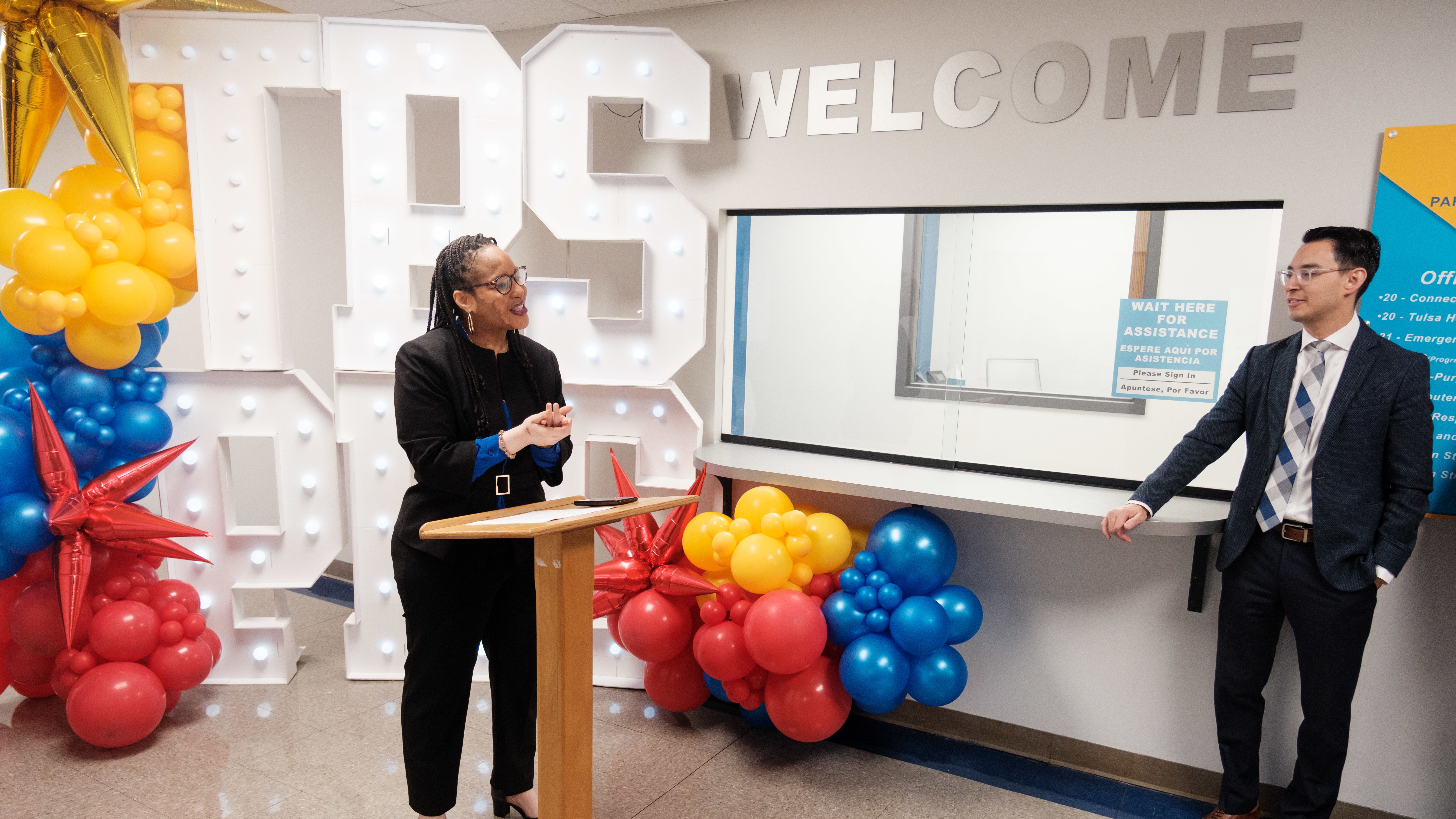 Dr. Johnson speaks at the open house