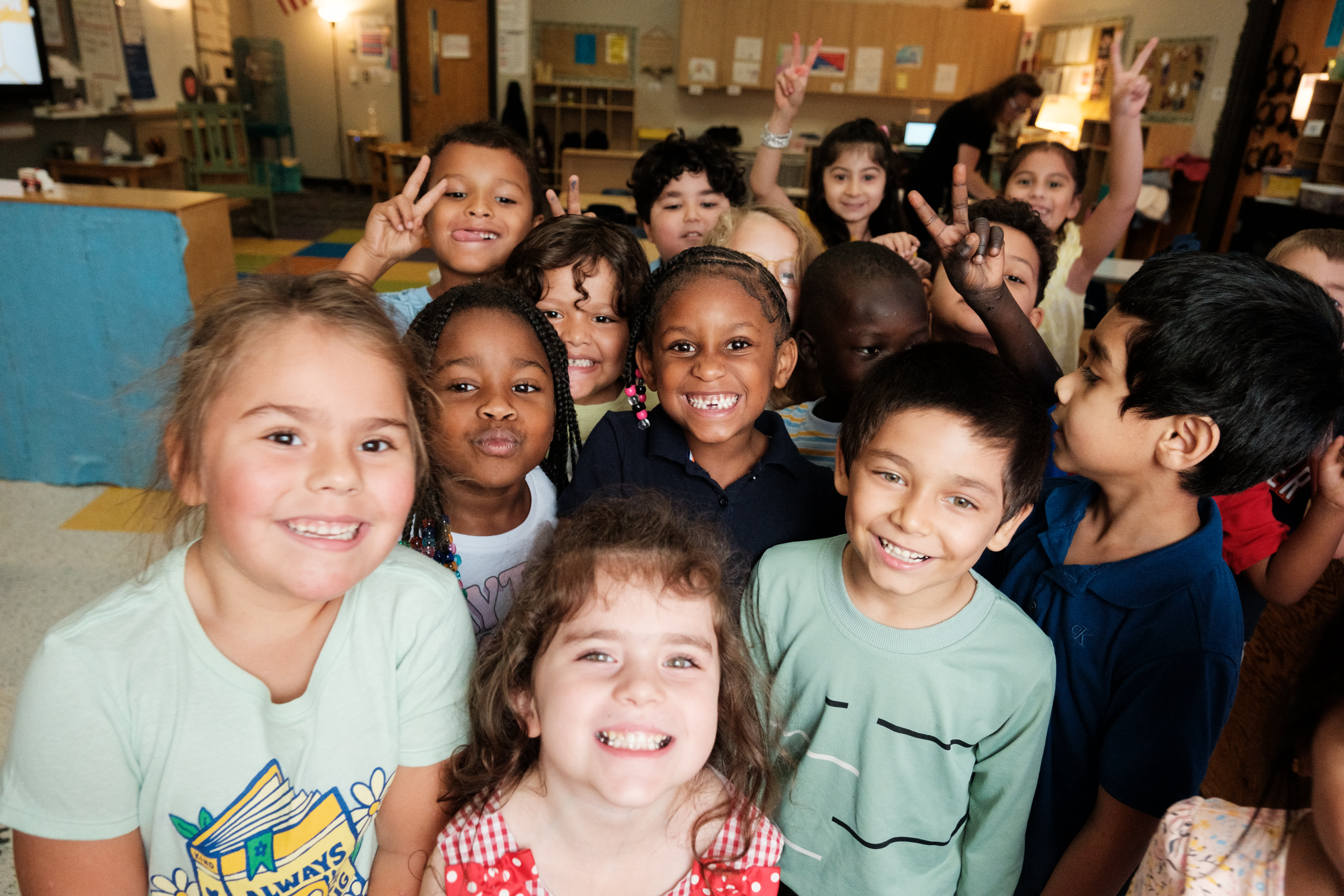 Students smile for a photo