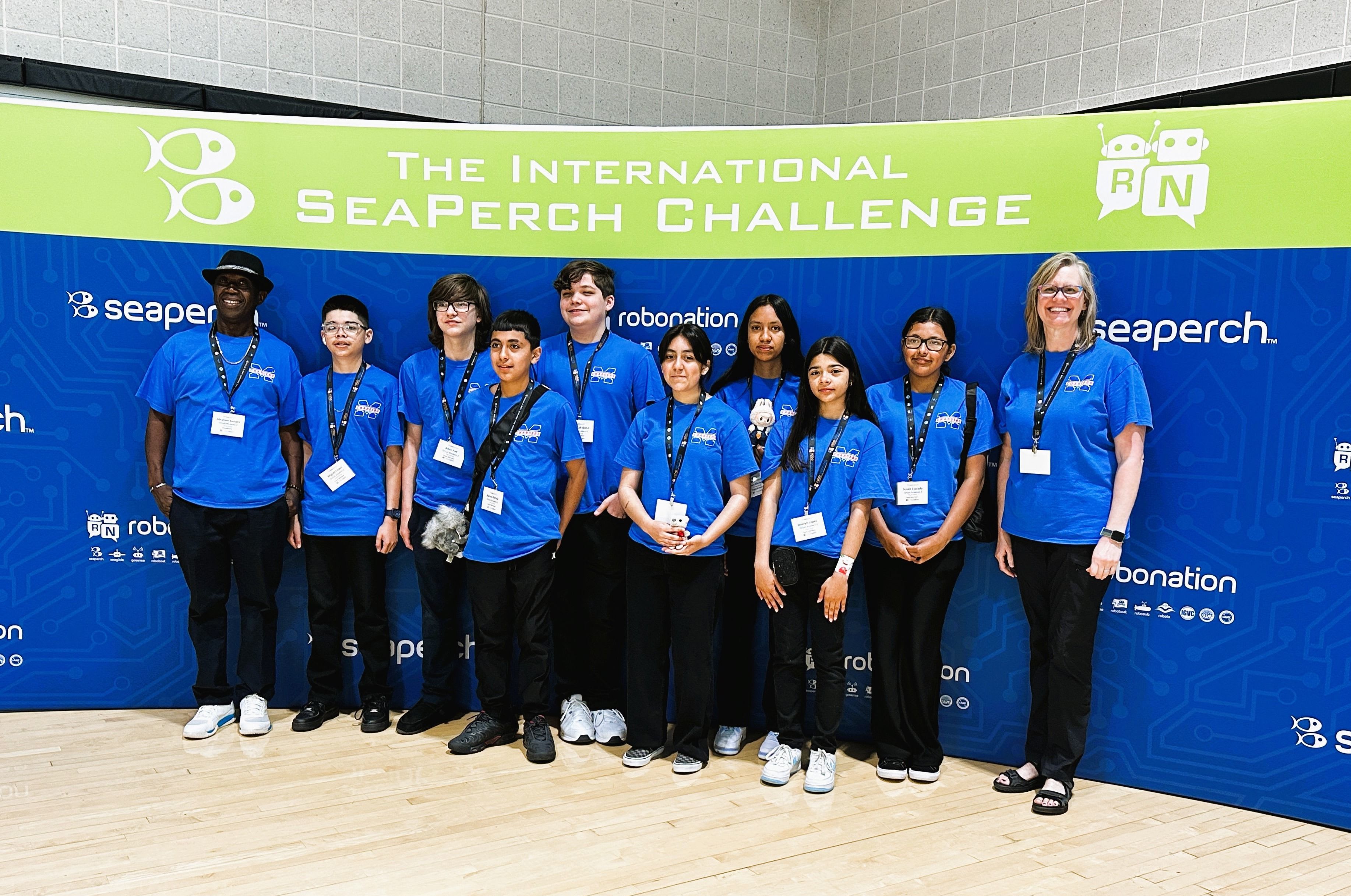 students and sponsors at SeaPerch competition