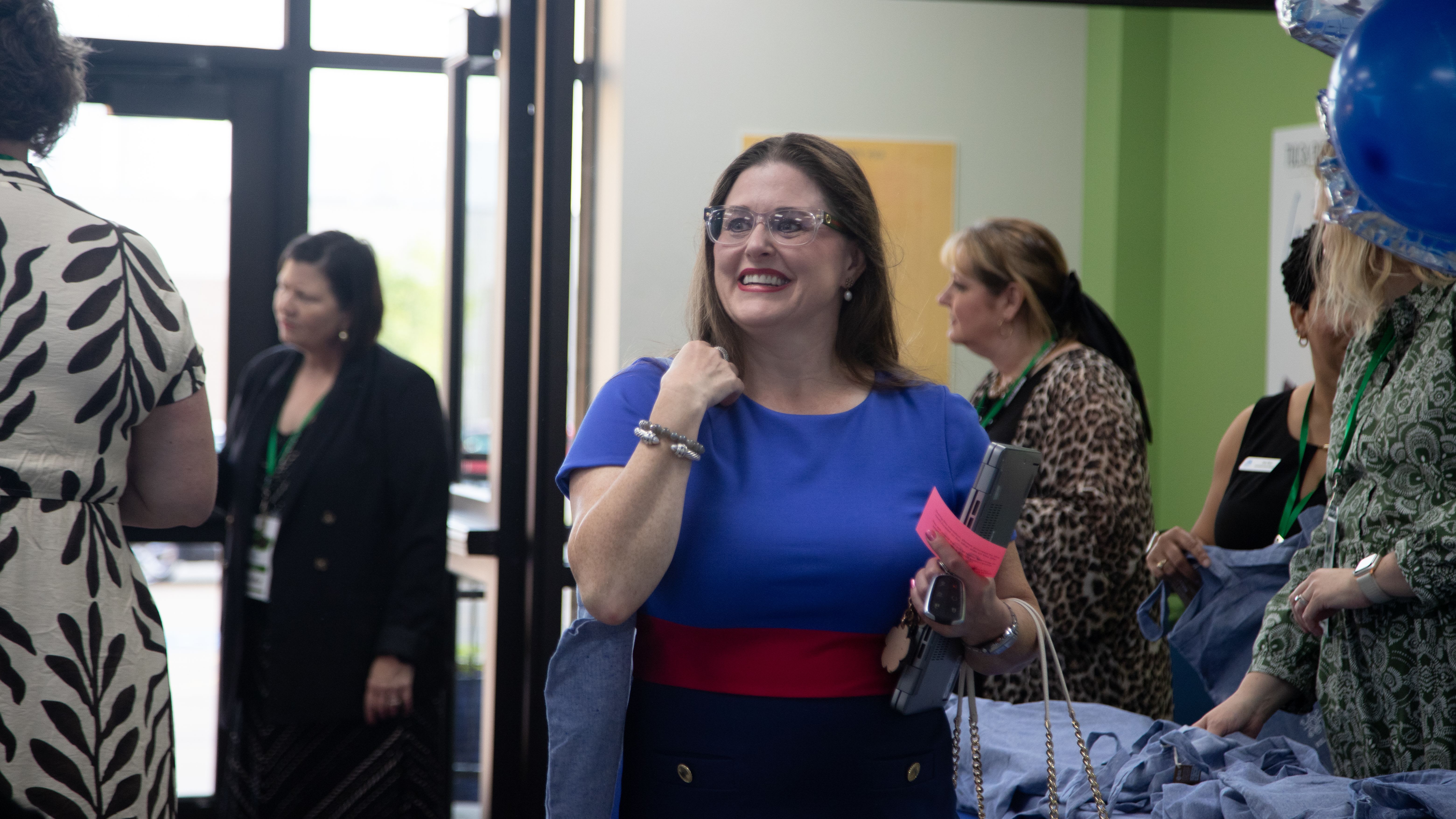 a teacher walks into Wilson